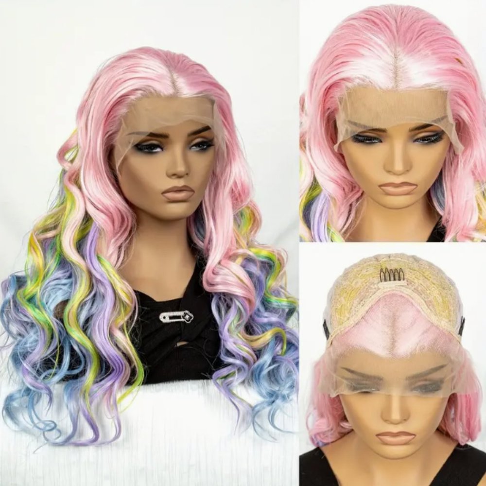 28 Inch Colorful Body Wave Hair Wigs 13*3 Lace Frontal Hair Wigs